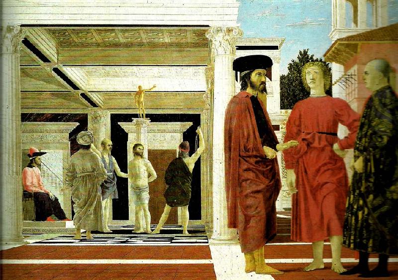 Piero della Francesca the flagellation oil painting picture